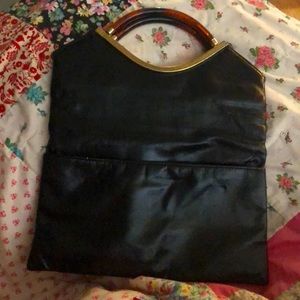 Vintage VKK black leather purse